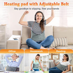 Heating Pad for Back Pain Relief & Period Cramps | Adjustable Belt